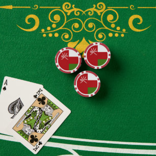 Oman-Flagge Pokerchips
