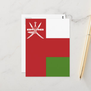 Oman-Flagge Postkarte
