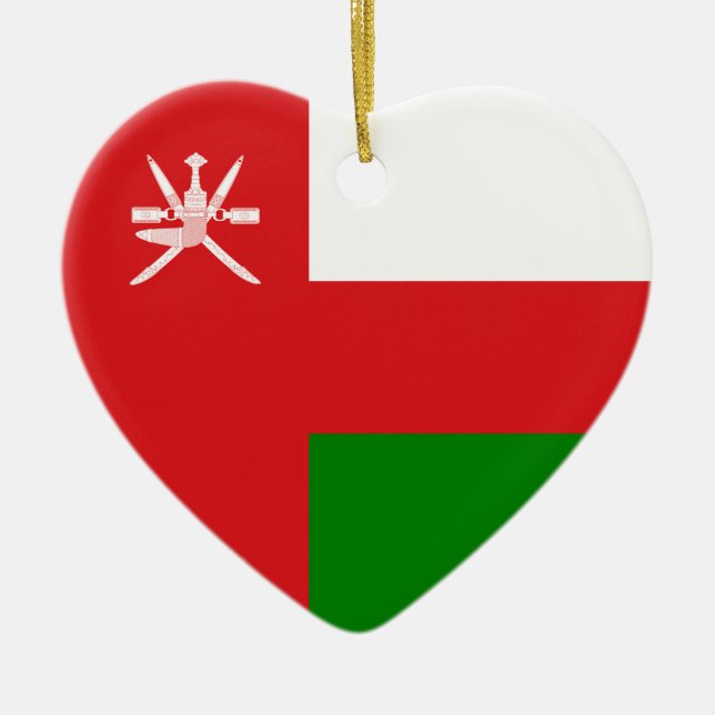 Oman - Flagge von Oman Keramikornament (Vorne)