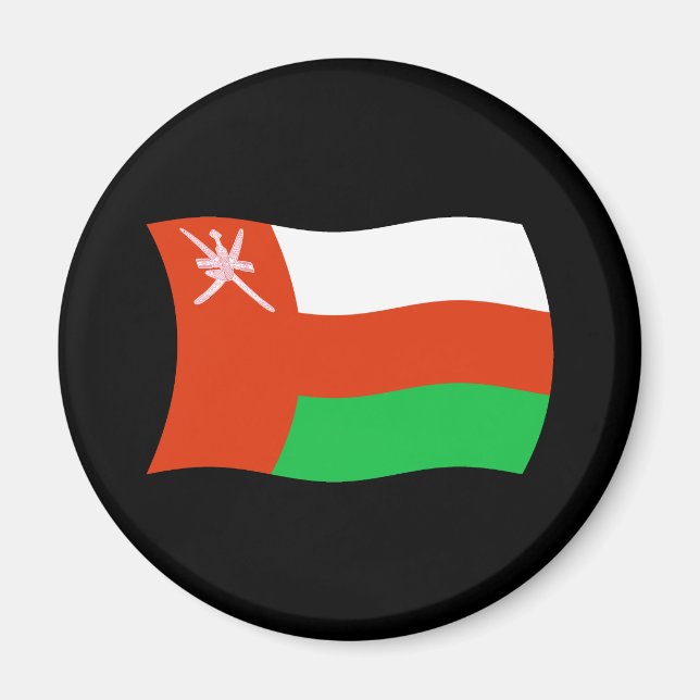 Oman-Flaggenmagnet Magnet (Vorne)