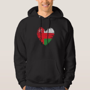 Oman Heart Omani Flag Omani Pride Hoodie