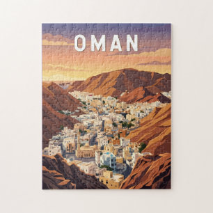 Oman Illustration Reise Kunst Vintage