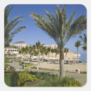 Oman, Maskat, Al, Jissah. Shangri, La Barr Al, Quadratischer Aufkleber