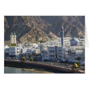 Oman, Maskat, Mutrah. Gebäude entlang von Mutrah