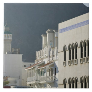 Oman, Maskat, Mutrah. Mutrah Corniche-Moschee und Fliese