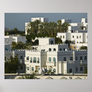 Oman, Maskat, Qurm. Gebäude des Qurm-Gebiets / Poster
