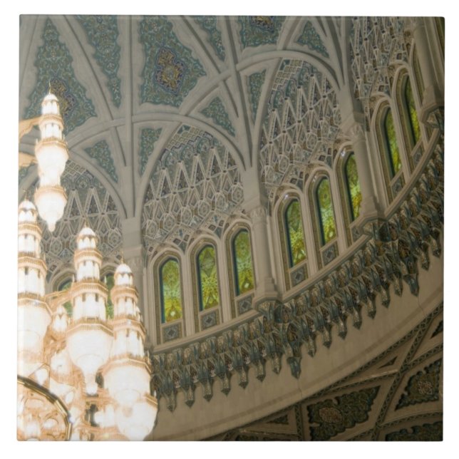 Oman, Maskat, Sultan-Qabus-Moschee Fliese (Vorderseite)