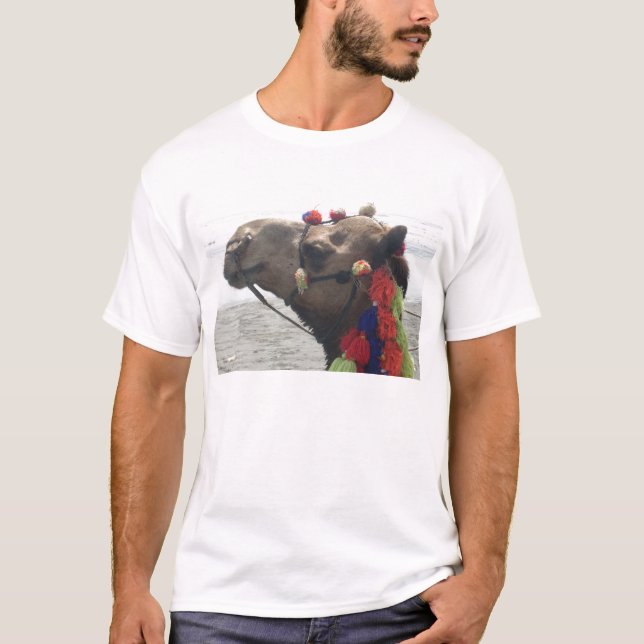 Oman Muscat Camel Foto Art Print T-Shirt (Vorderseite)