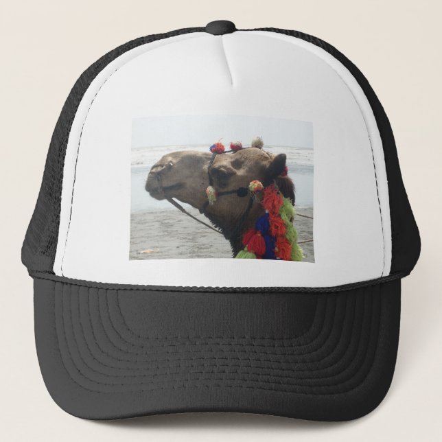 Oman Muscat Camel Foto Art Print Truckerkappe (Vorderseite)