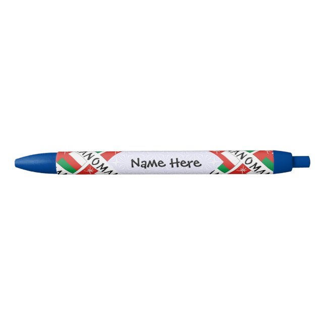 Oman Omani Flag Tiled Personalisiert Kugelschreiber (Vorderseite)