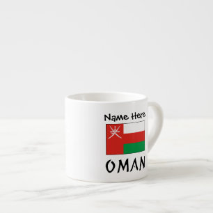 Oman Omanische Flagge Personalisierter Name Espressotasse