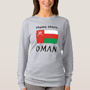 Oman Omanische Flagge Personalisierter Name T-Shirt