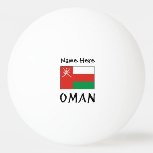 Oman Omanische Flagge Personalisierter Name Tischtennisball