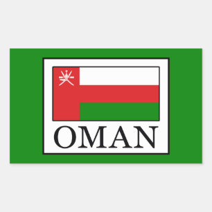Oman Rechteckiger Aufkleber