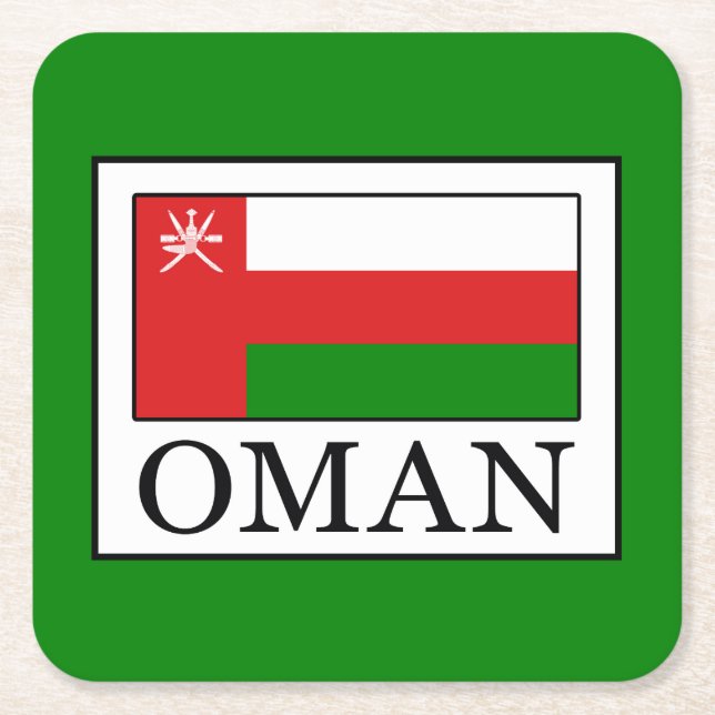 Oman Rechteckiger Pappuntersetzer (Vorderseite)