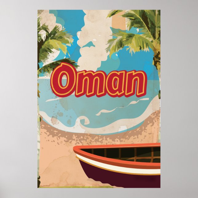 Oman Vintage Travel Poster (Vorne)