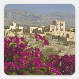 Oman, Westliche Hajar-Berge, Al Hamra. Stadt Quadratischer Aufkleber