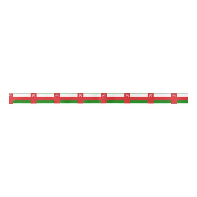 Omani-Flagge Satinband (Vorderseite)