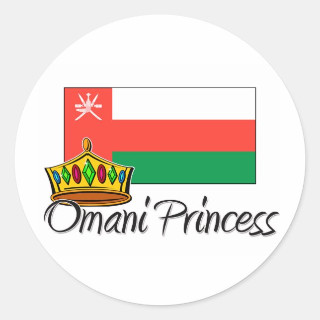 Omani Princess Runder Aufkleber (Vorderseite)