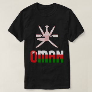 Omans Flagge und Wappen Patriotisch T-Shirt