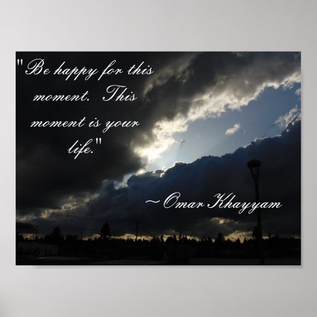 Omar Khayam Quote Poster (Vorne)
