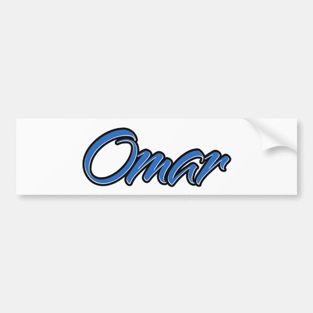 Omar Name blue Aufkleber Sticker Autoaufkleber (Vorne)