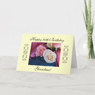 Oma's 80. Geburtstag Karte