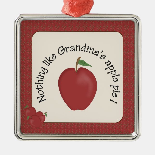 Oma's Apple Pie Silver Ornament (Vorne)