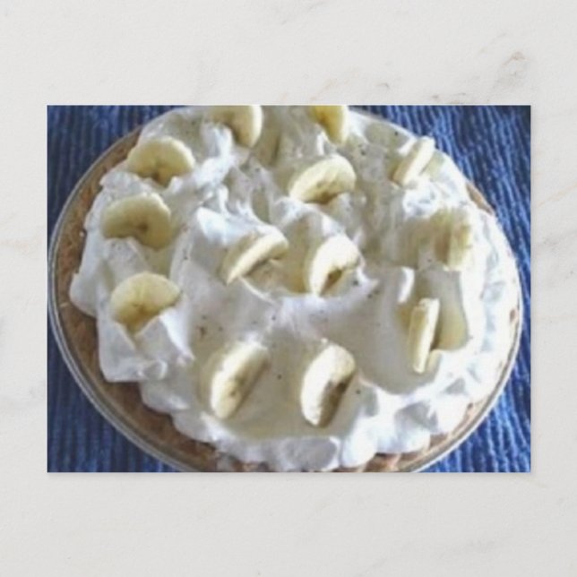 Oma's Banana Cream Pie Recipe Postkarte (Vorderseite)