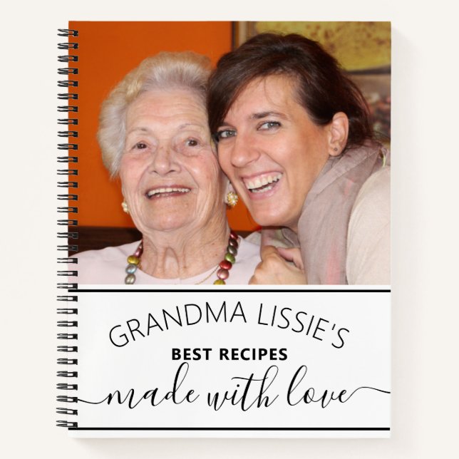 Oma's Best Recipes Cookbook Foto-Notebook Notizbuch (Vorderseite)