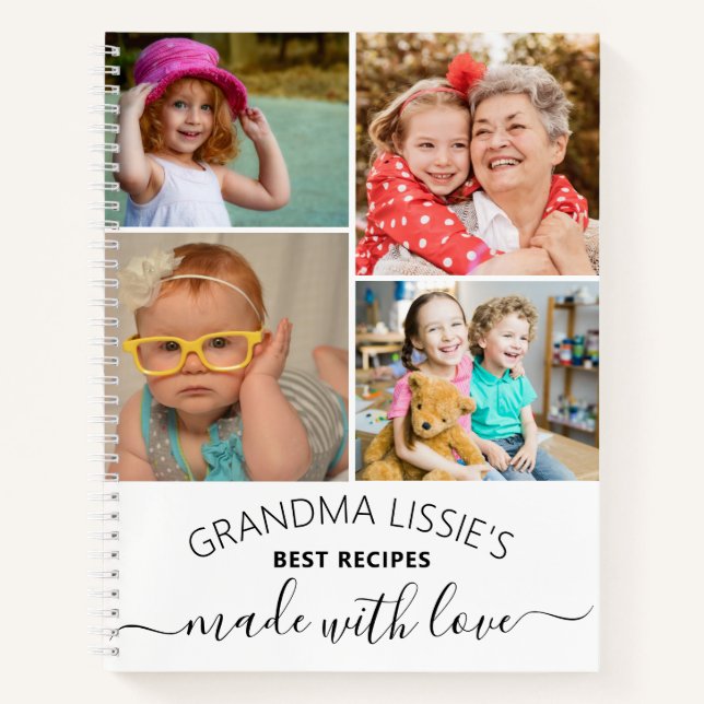 Oma's Best Recipes Kochbuch 5 FotoCollage Notizbuch (Vorderseite)