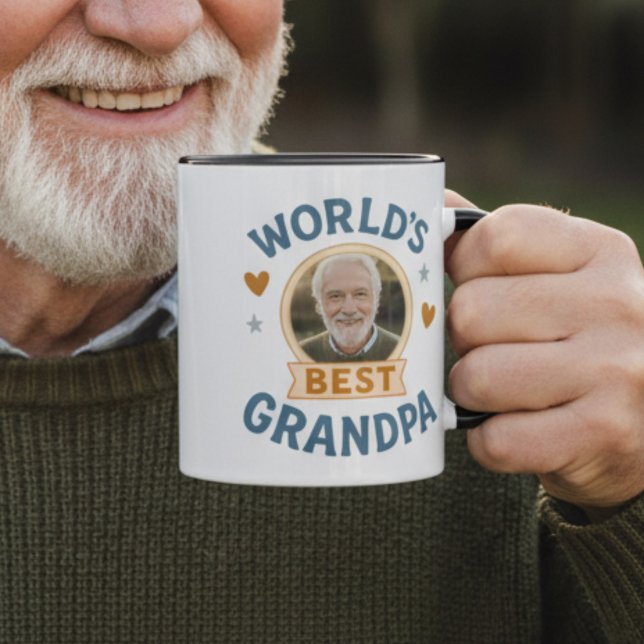 Omas bester Opa-Foto-Becher – Geschenk für Opa Tasse (Von Creator hochgeladen)