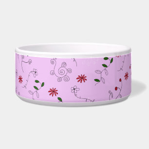 Omas Blumen-Garten-Muster-Haustier Napf