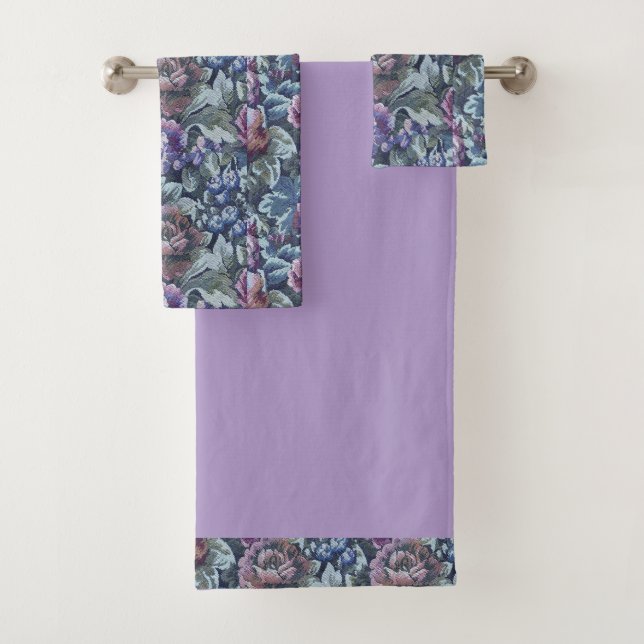 Oma's Blumencockmuster-Bild Badhandtuch Set (Insitu)