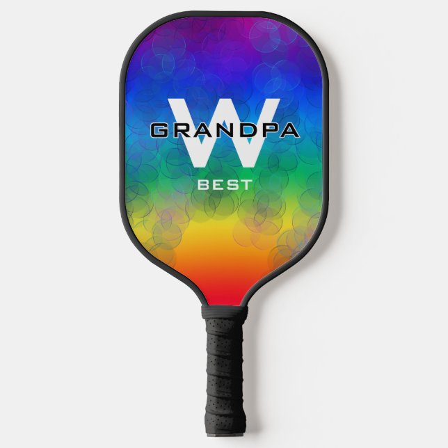 Oma's Bubbles Paddle Rainbow Monogram (Vorderseite)