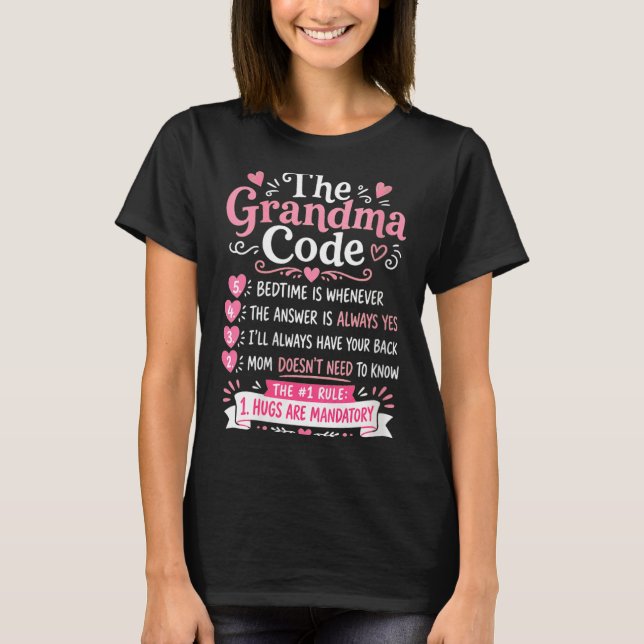 Omas Code Lustig Oma Regeln Damen T-Shirt (Vorderseite)