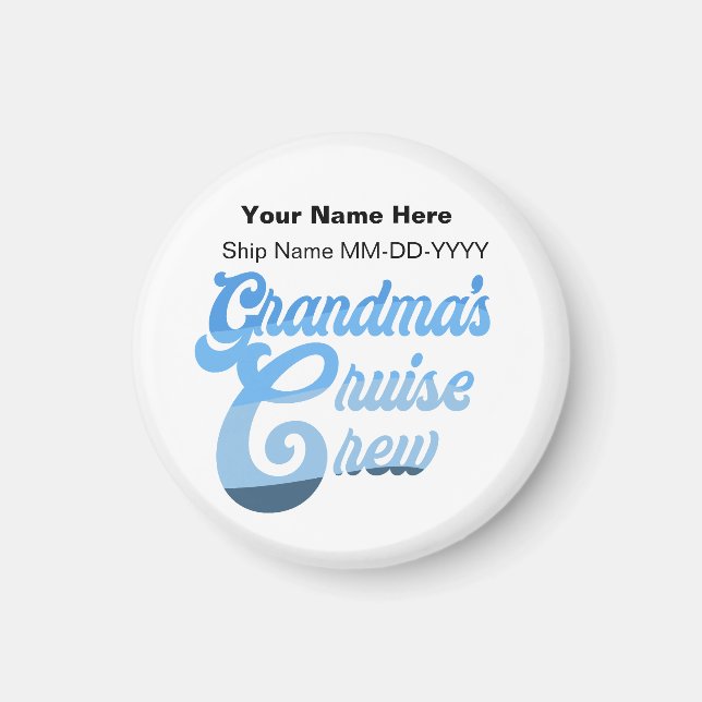 Oma's Cruise Crew Magnet (Vorne)