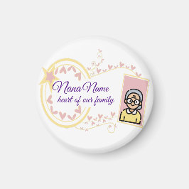 Oma's Day Vintag Abzeichen Design Magnet