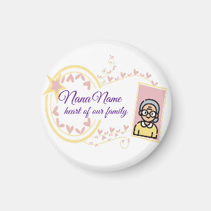 Oma's Day Vintag Abzeichen Design Magnet