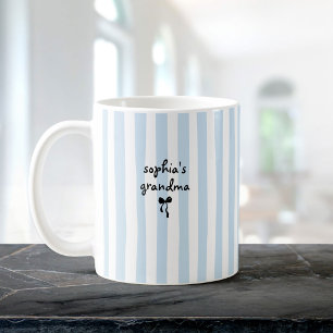 Omas des neuen Babys mit individuellem Namen und h Kaffeetasse