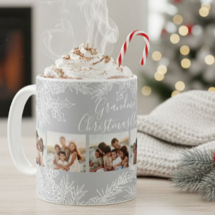 Omas elegante benutzerdefinierte Weihnachtsfotocol Kaffeetasse