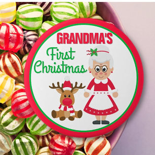 Omas erstes Weihnachten Knopf Button