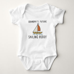 Oma's Future Sailing Buddy - Segeln Baby Strampler