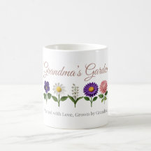 Omas Garten Häkelnachbildung Geburtsblumen-Tasse