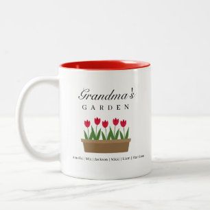 Omas Garten Rote Tulpen Kaffeetasse
