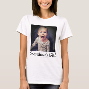 Oma's Girl Custom Grandkids Foto T-Shirt