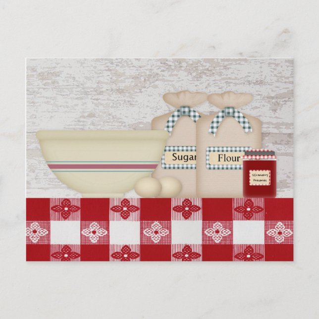 Oma's Kitchen Recipe Card Postkarte (Vorderseite)