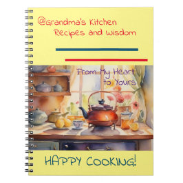 @Oma's Kitchen Recipes Spiral Notebook Notizblock