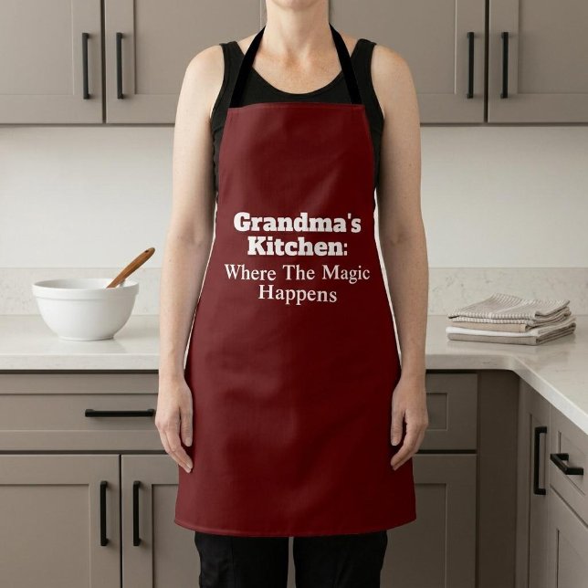 Oma's Kitchen: Wo die Magie passiert Schürze (Von Creator hochgeladen)
