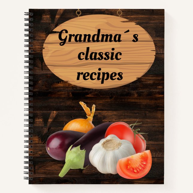 Oma's klassisches Rezept Notizbuch (Vorderseite)